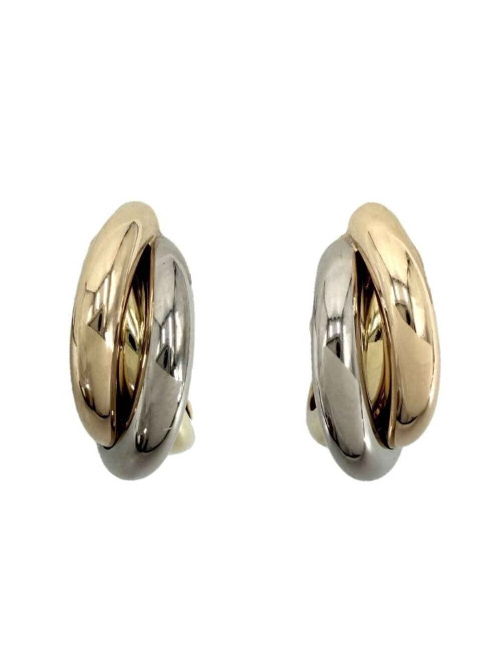 Cartier Earrings Trinity Classic PG YG WG 18k Yellow Gold 18k Pink White